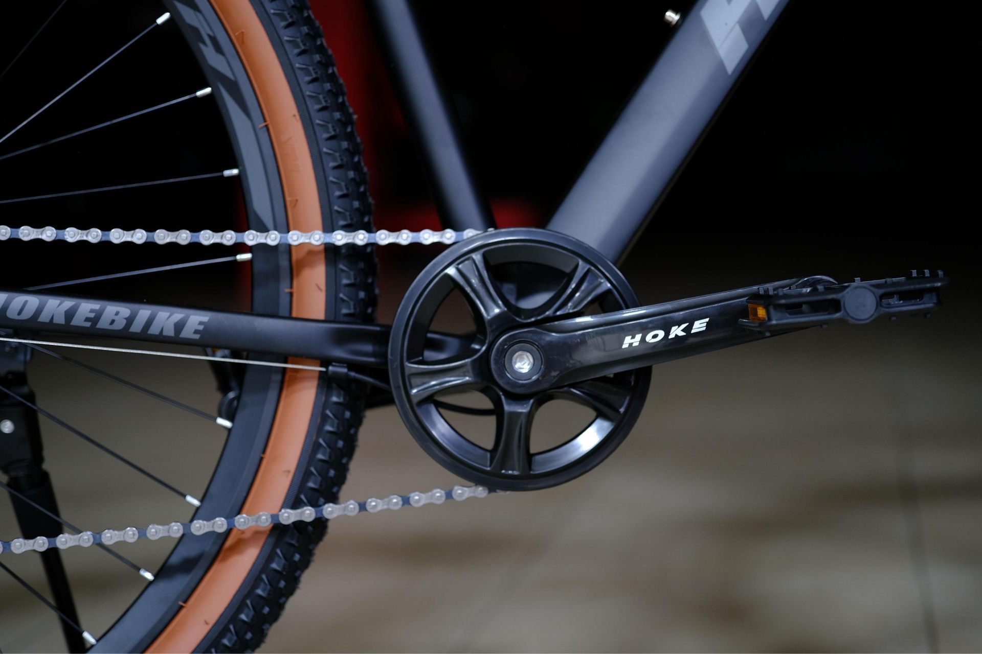 Система (шатун) сталь 36T под квадрат HOKE ONE WAY 29 матовый чёрный 21